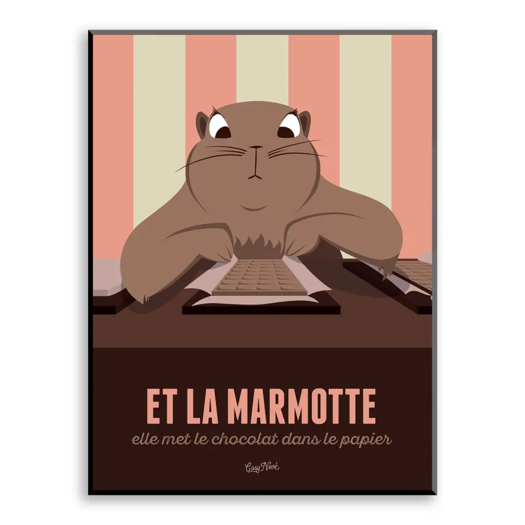 Laminé "Et la marmotte" (Rose)