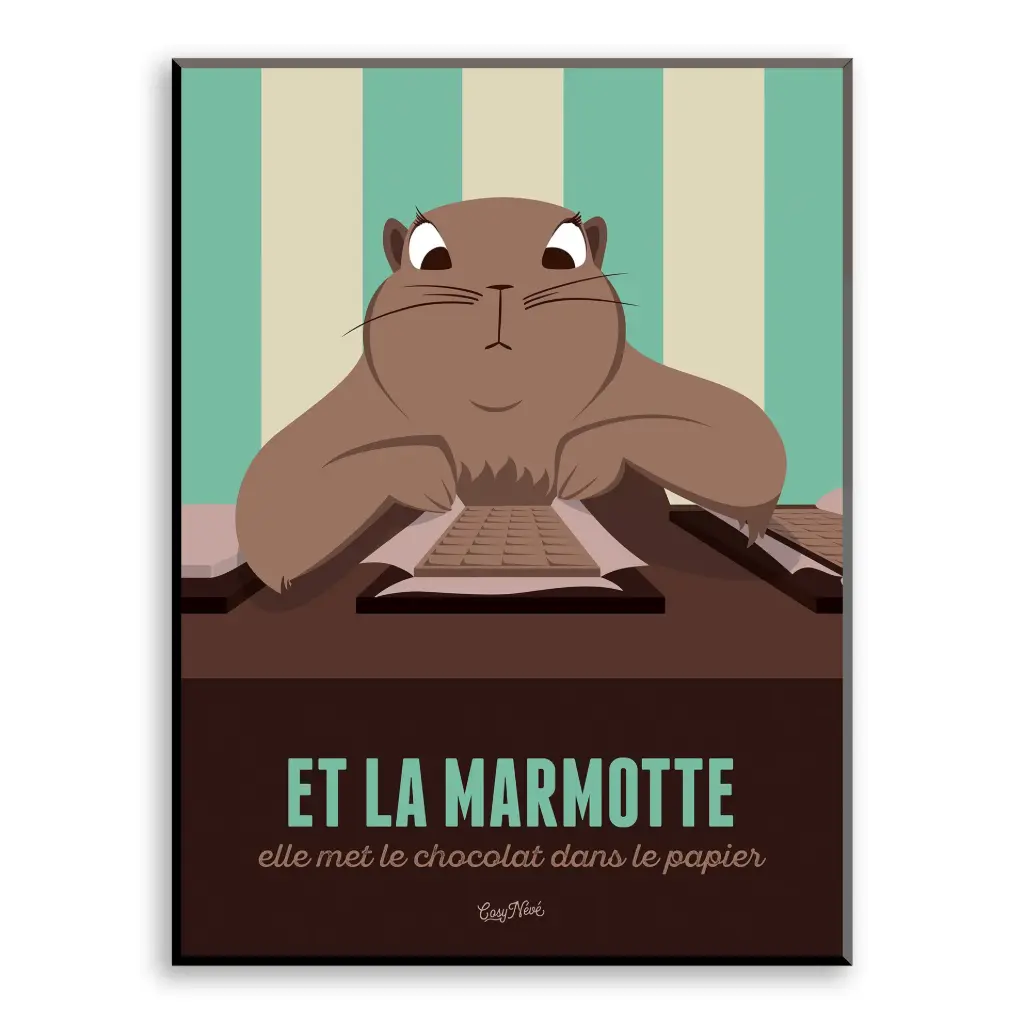 Laminé "Et la marmotte" (Vert)