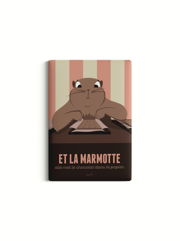 Magnets "Et la Marmotte" (Rose)