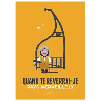 Affiche "Qd te reverrai-je"(Jaune) (web)