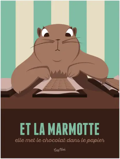 Affiche "Et la Marmotte" (Vert) (web)
