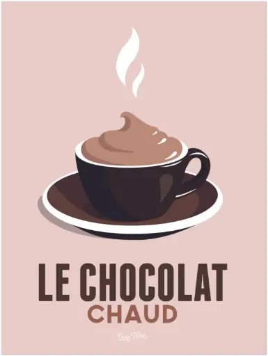 Affiche "La Chocolat Chaud" (Beige) (web)