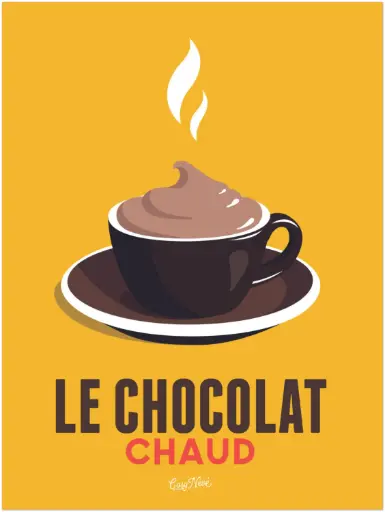 Affiche "La Chocolat Chaud" (Jaune) (web)