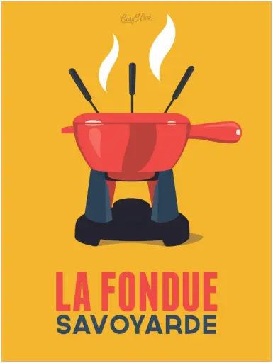 Affiche "La Fondue Savoyarde" (Jaune) (web)