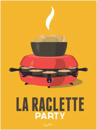 Affiche "La Raclette" (Jaune) (web)